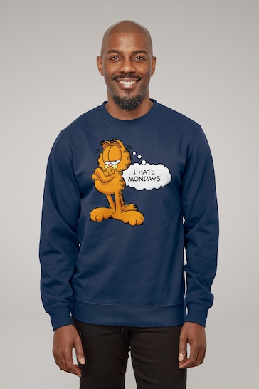All + Every Blue Garfield I Hate Mondays Mens Sweatshirt