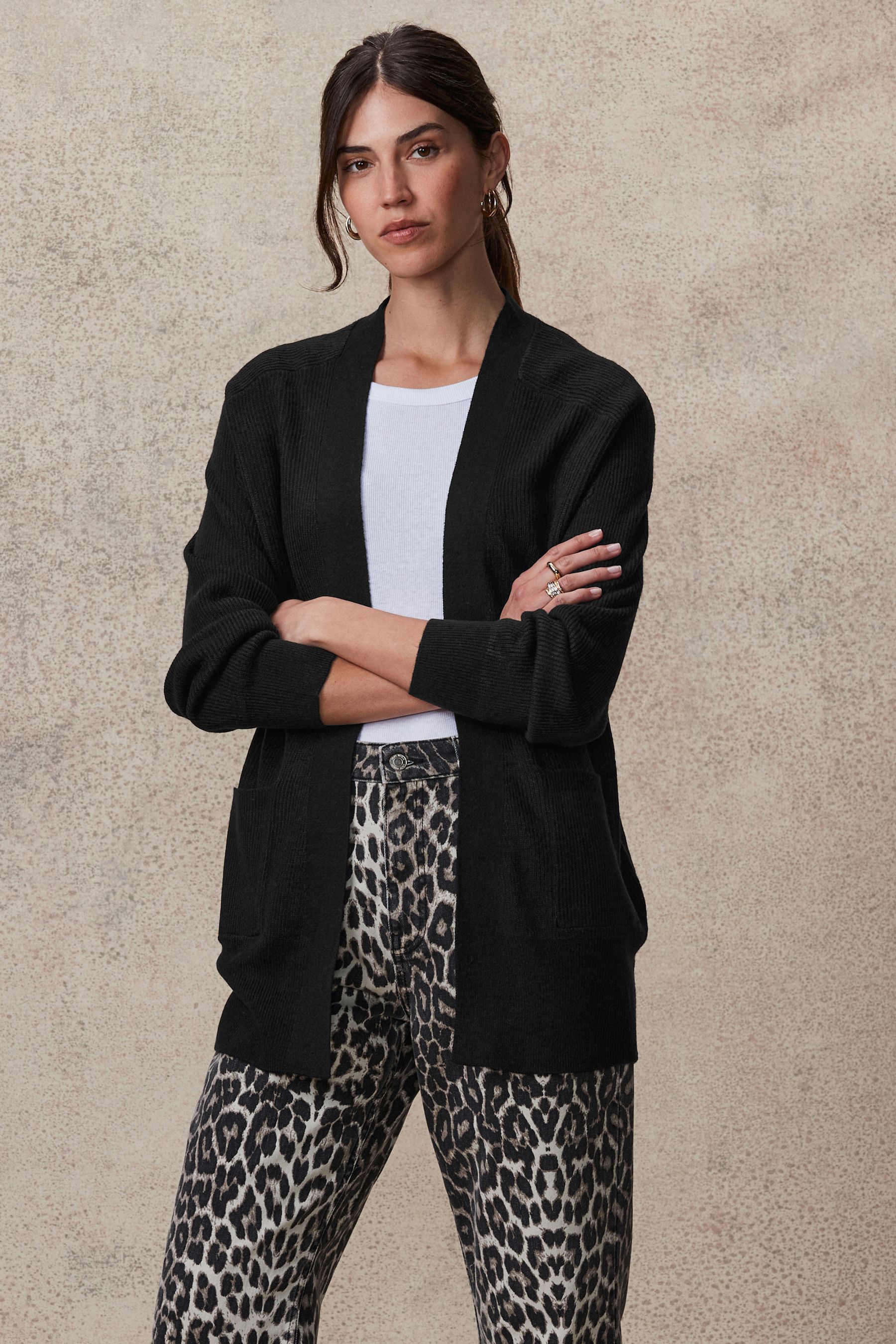 Black cosy cardigan on sale
