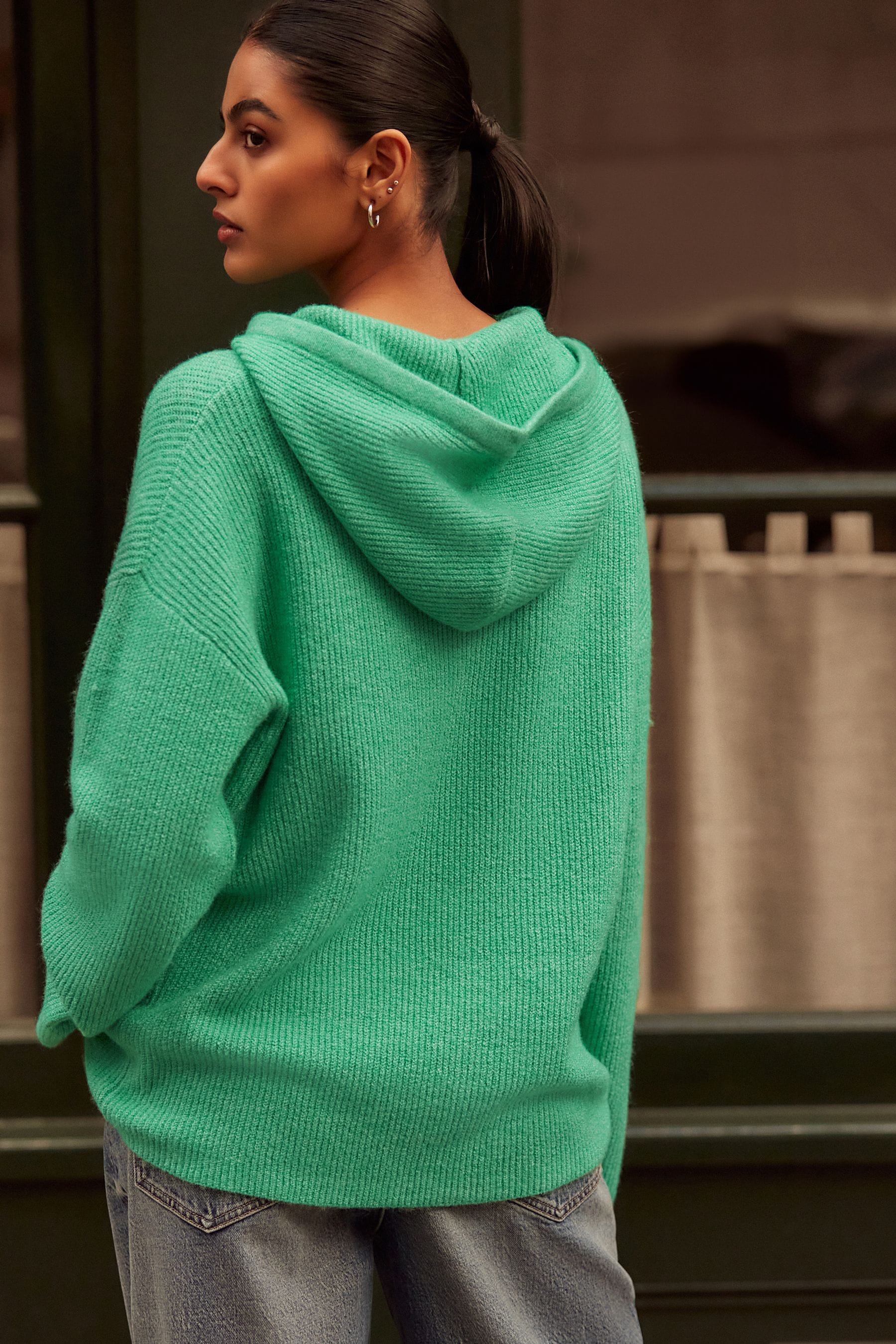 Bright green hoodie sale