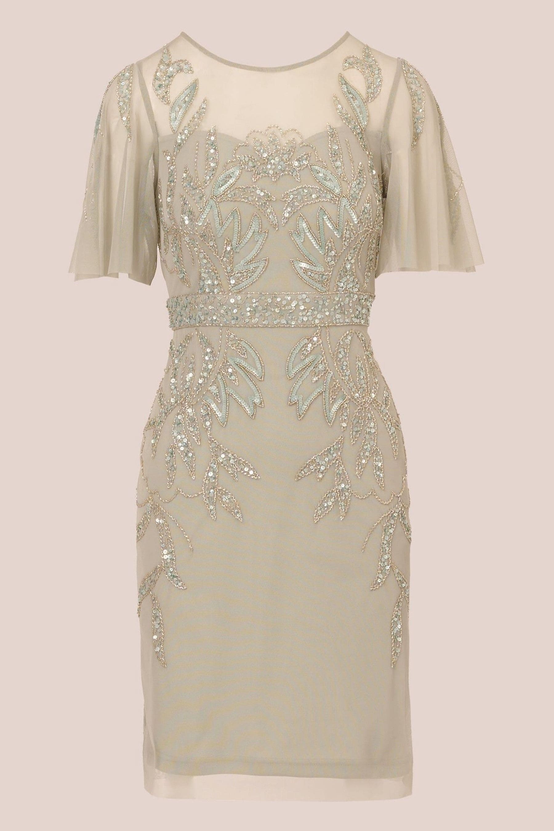 Buy Adrianna Papell Cream Studio Beaded Cocktail Dress from the Next UK online shop