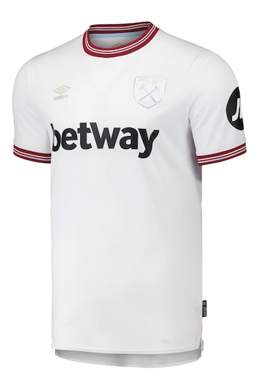 Fanatics West Ham United Umbro Away White Shirt 2023-24