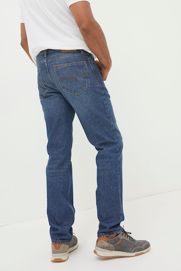 FatFace Blue Straight Fit Recycled Jeans