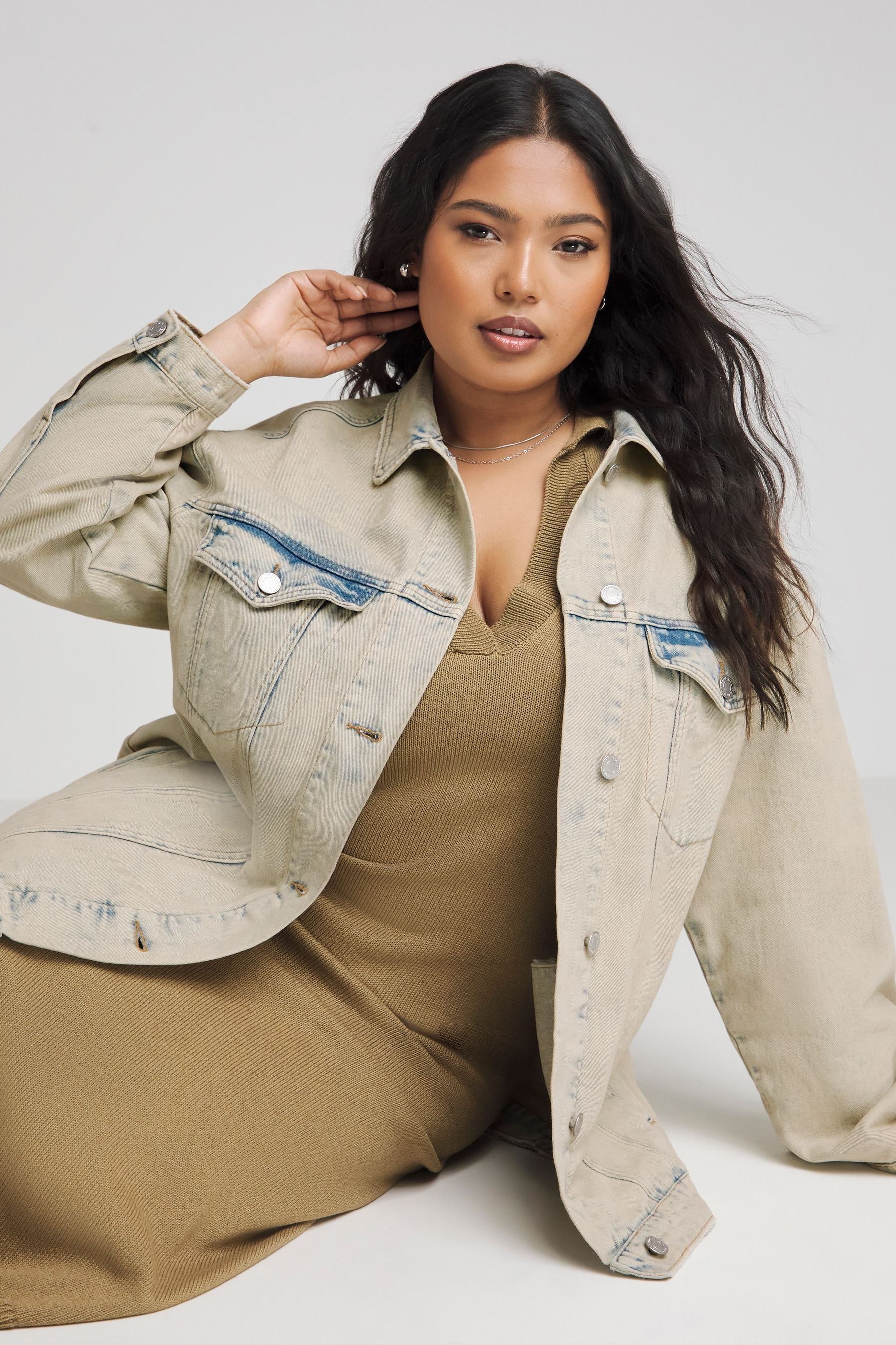 Simply be sales denim jacket