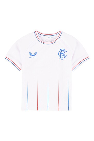 Fanatics Glasgow Rangers Away Baby White Kit 2023-24 Baby
