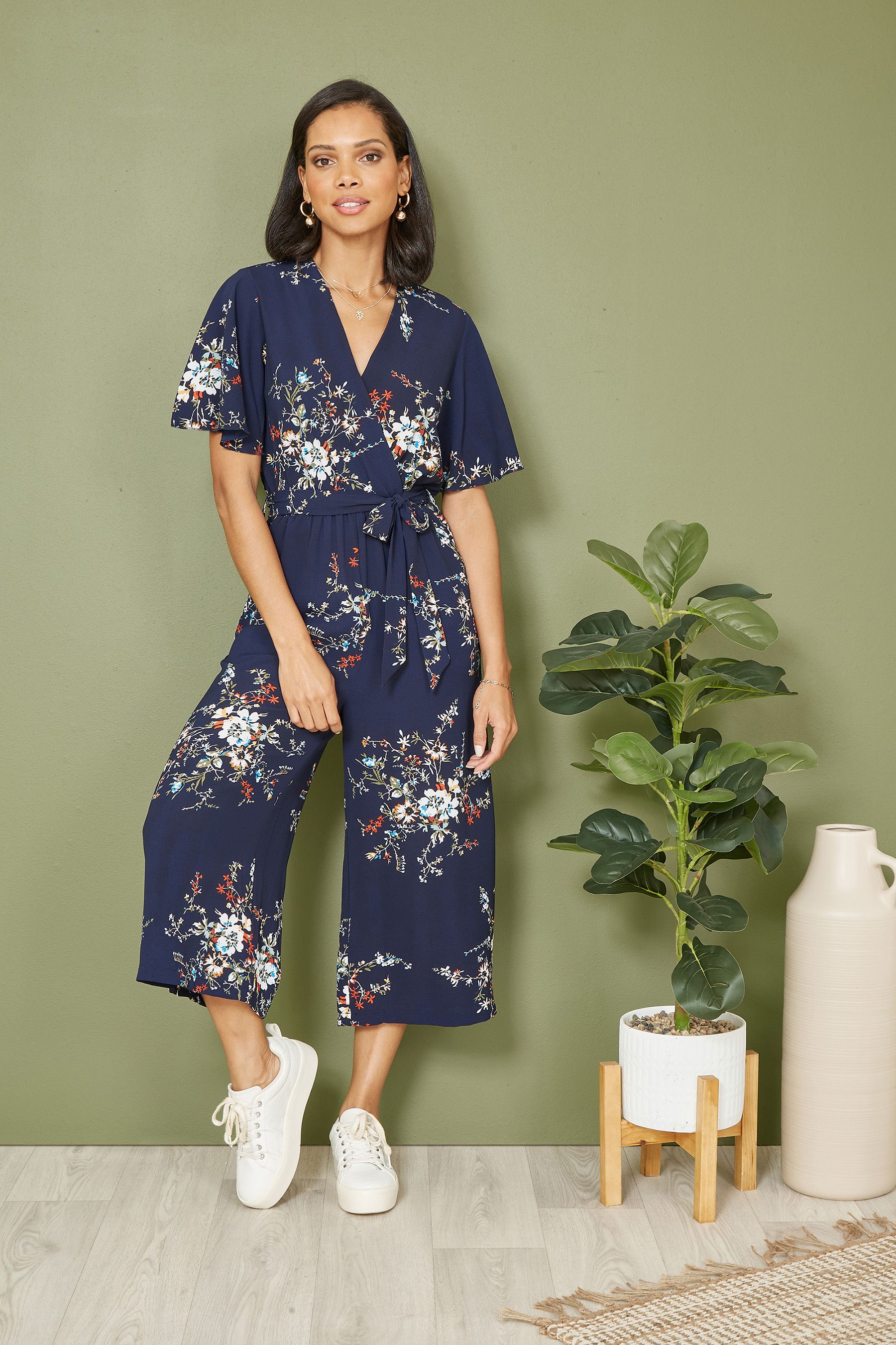 Mela floral jumpsuit top