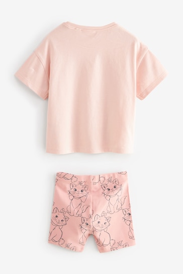 Pink Disney Aristocat Marie Short Sleeve T-Shirt and Short Set (3mths-7yrs)