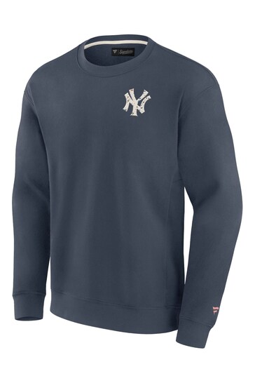 Fanatics Blue MLB New York Yankees Terrazzo Fleece Crew Sweatshirt