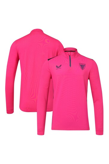 Fanatics Pink Athletic Bilbao Training 1/4 Zip Midlayer