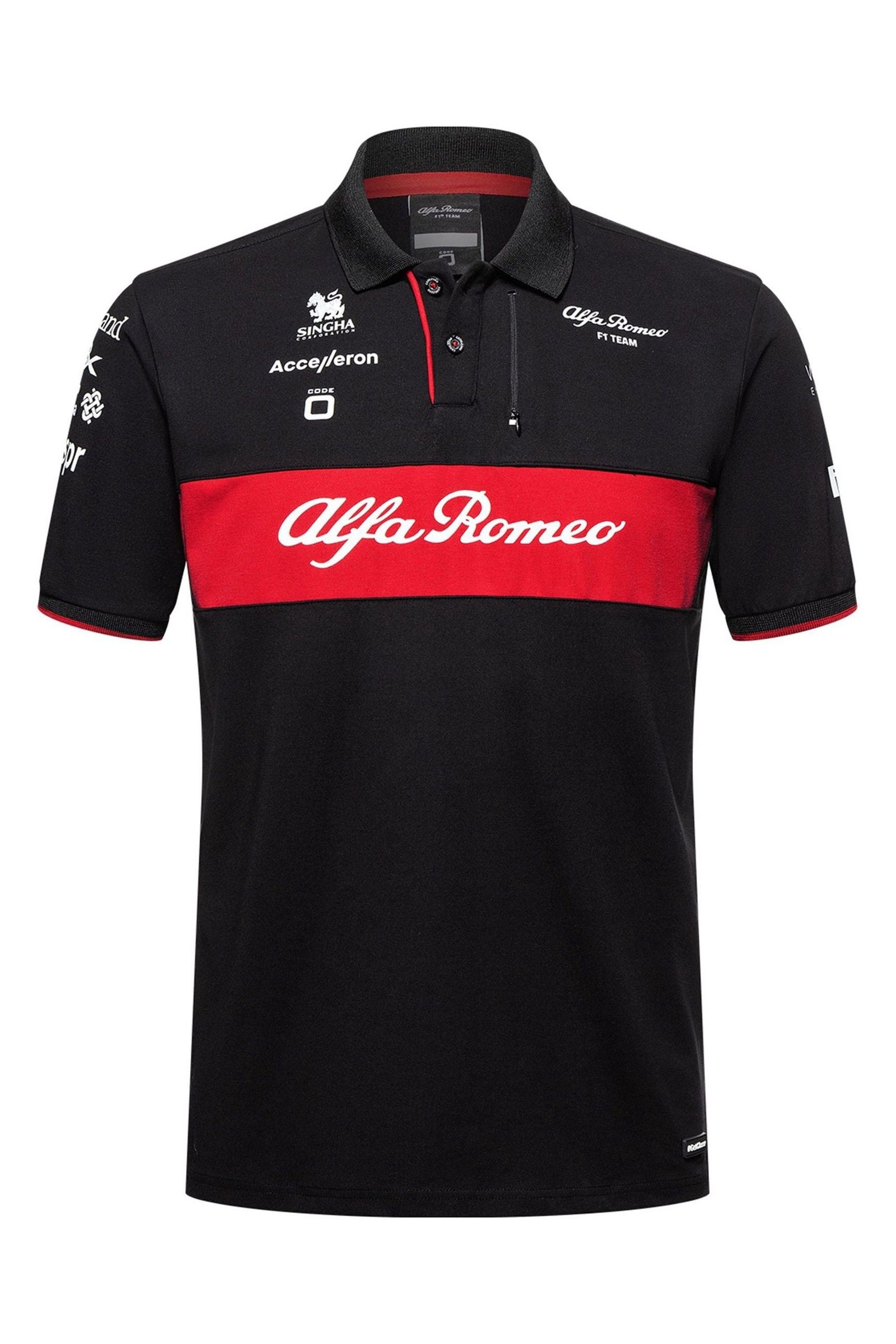 Buy Fanatics Alfa Romeo F1 Racing 2023 Team Black Polo Shirt from