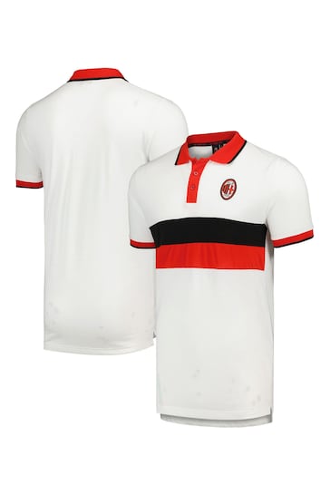 Fanatics AC Milan 1998 Archive Polo White Shirt