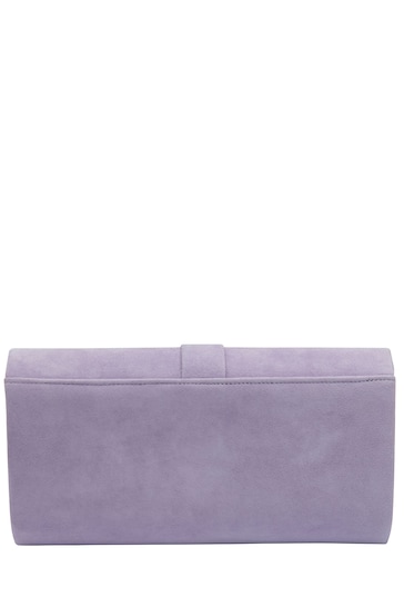 Lotus Purple Clutch Bag With Chain