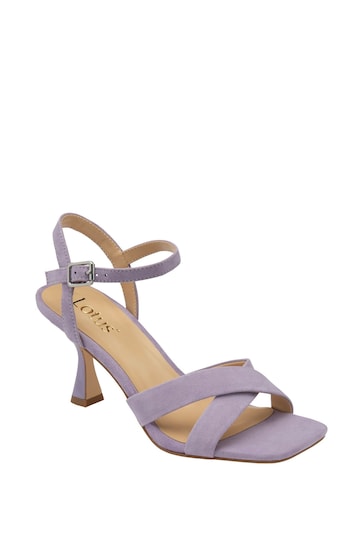 Lotus Purple Open-Toe Heeled Sandals