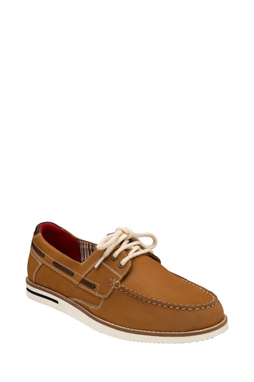 Lotus Brown Leather Boat Shoes