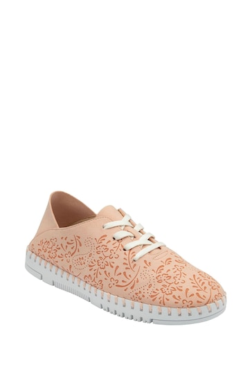 Lotus Pink Lace-Up Casual Shoes
