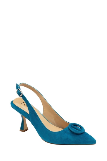 Lotus Blue Pointed-Toe Court Shoes