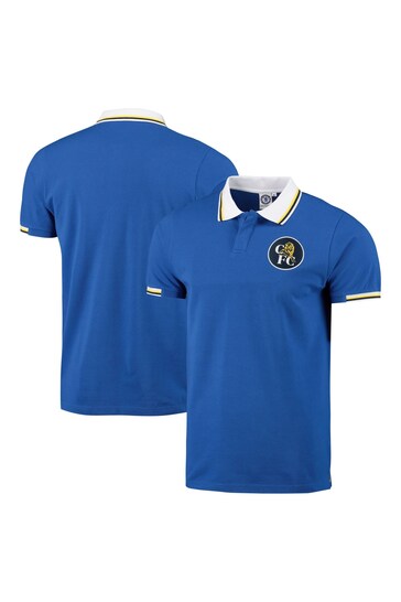 Fanatics Blue Chelsea Retro 98 Tipped Polo Shirt