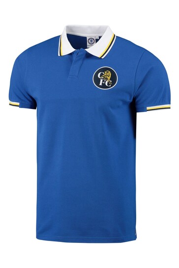 Fanatics Blue Chelsea Retro 98 Tipped Polo Shirt