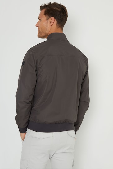 Threadbare Grey Showerproof Harrington Style Jacket