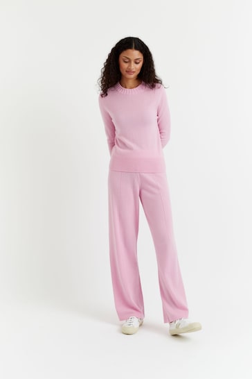 Chinti & Parker Pink Cropped Sporty Jumper