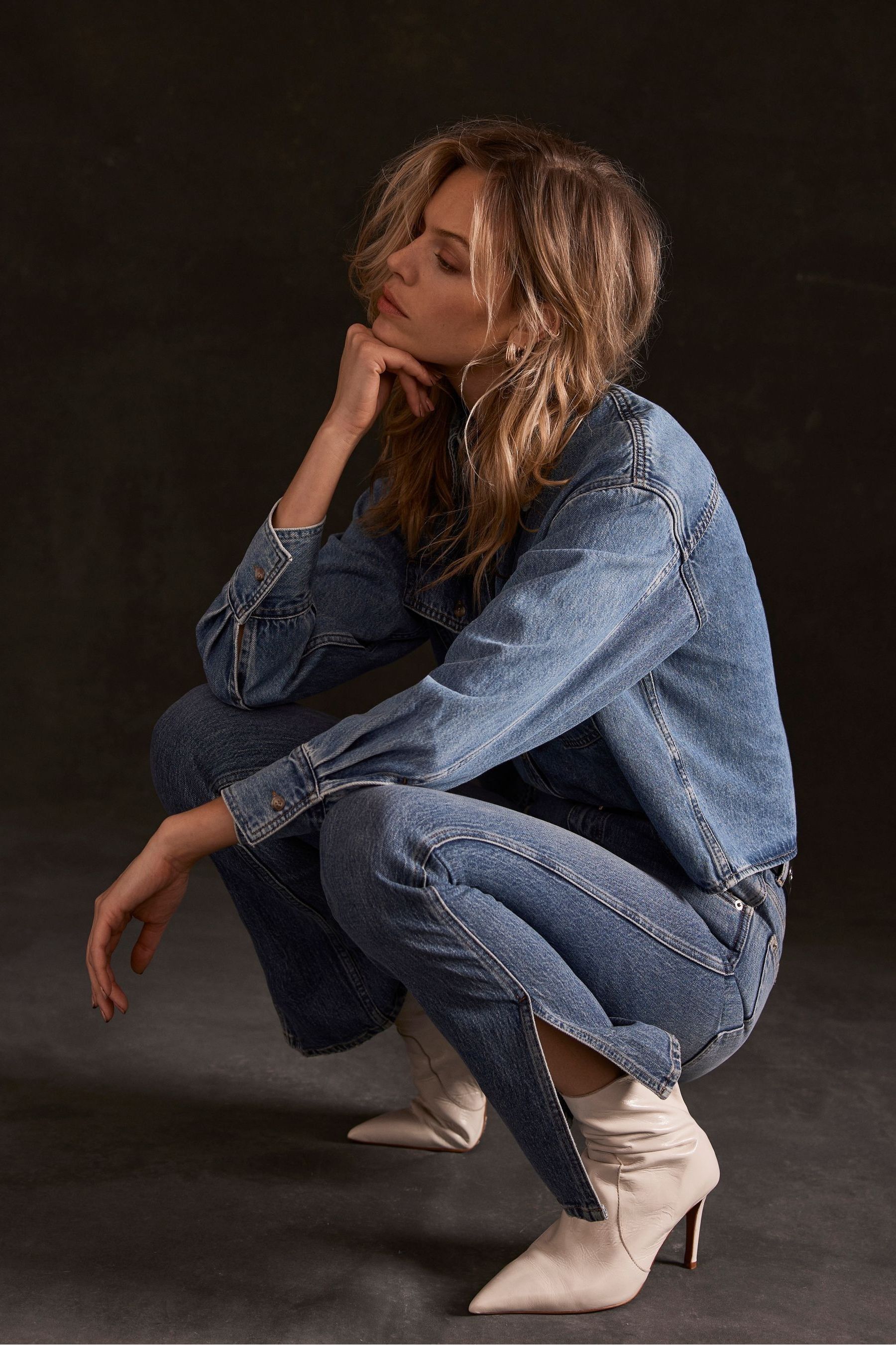 Buy Mint Velvet Blue Mid Rise Cropped Jeans from the Next UK