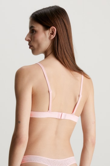 Calvin Klein Pink Lace Triangle Bra