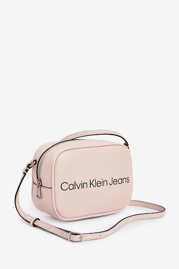 Calvin Klein Pink Slogan Cross-Body Bag