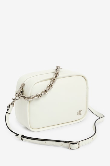 Calvin Klein Micro Chain White Cross-Body Bag