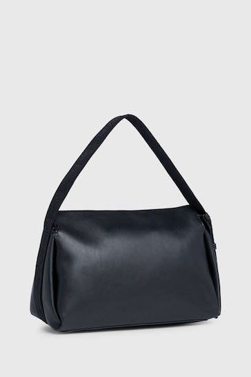 Calvin Klein Slogan Black Shoulder Bag