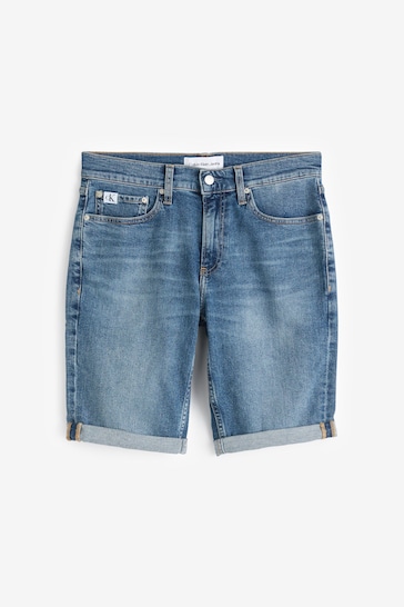 Calvin Klein Jeans Blue Denim Slim Shorts
