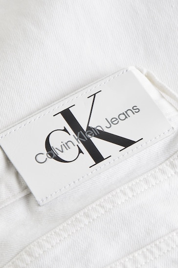 Calvin Klein Jeans 90’s Straight Leg Denim White Jeans