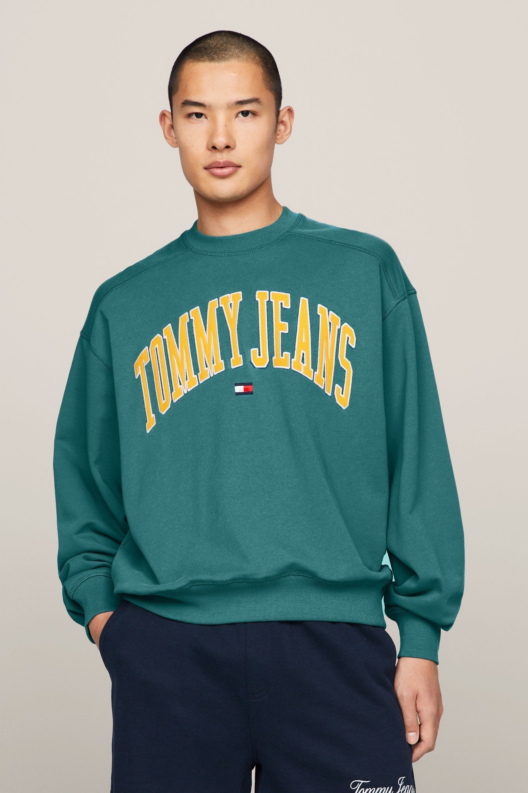 Tommy jeans green sweatshirt discount
