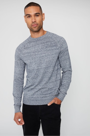 Buy Threadbare Blue Cotton Crew Neck Knitted Jumper from the Next UK ...