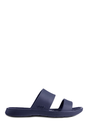 Totes Blue Ladies Bounce Double Strap Sliders