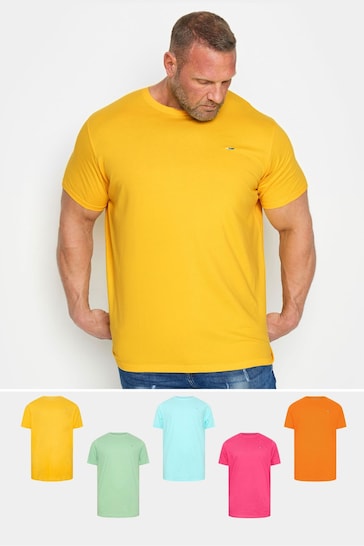 BadRhino Big & Tall Orange T-Shirts 5 Pack