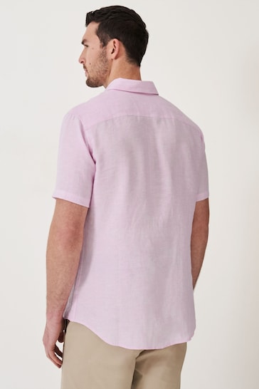 Crew Clothing Company Mid  Plain Linen Classic Shirt