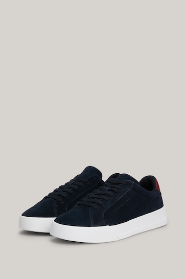 Tommy Hilfiger Blue Court Suede Sneakers