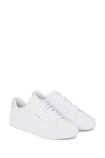 Tommy Hilfiger Black Court Leather Sneakers