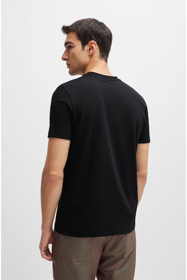 BOSS Black/White Logo Contrast Logo Stretch Cotton T-Shirt
