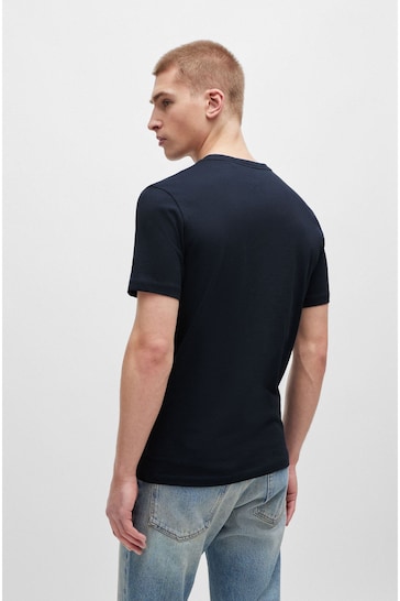 BOSS Dark Blue Relaxed Fit Box Logo T-Shirt