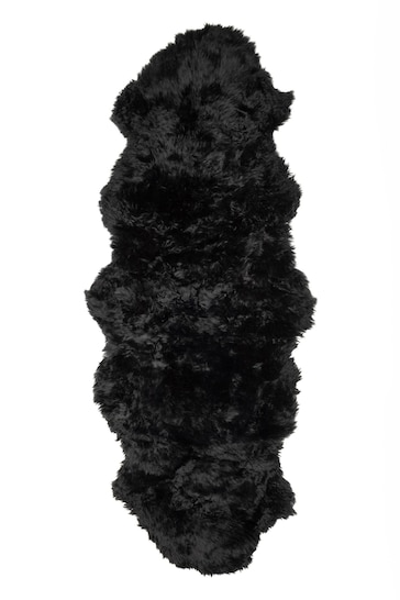 Naturally Sheepskins Black Double Sheepskin Rug