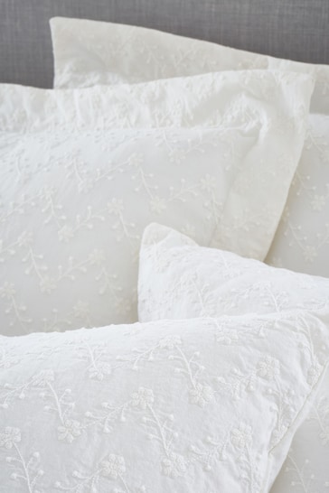 Bianca White French Knot Jacquard Cotton Pair Oxford Pillowcase