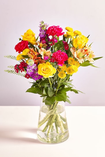 Bright Letterbox Fresh Flower Bouquet Of The Month