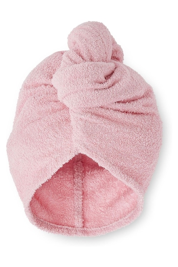 Catherine Lansfield Pink Quick Dry Cotton 2 Pack Turbie Head/Hair Towel
