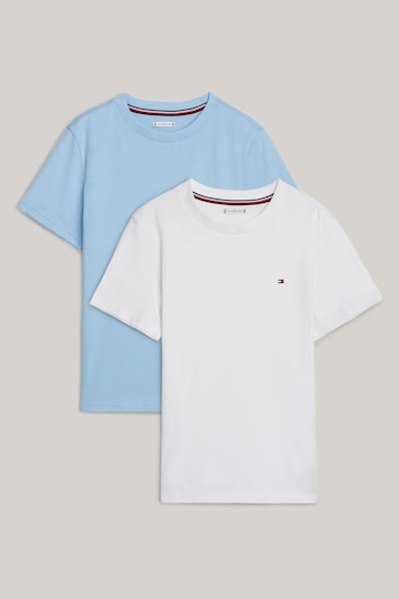 Tommy Hilfiger Blue Cotton T-Shirts 2 Pack