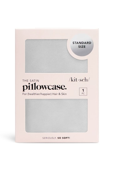 Kitsch Silver Satin Pillowcase