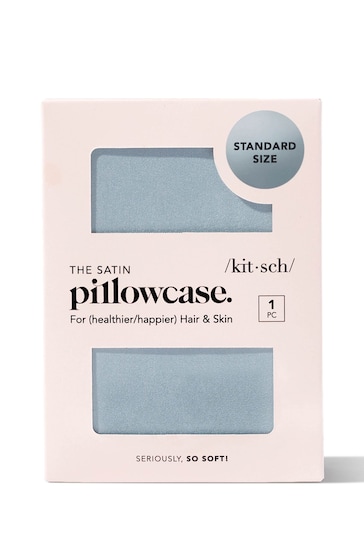 Kitsch Hazel Blue Satin Pillowcase