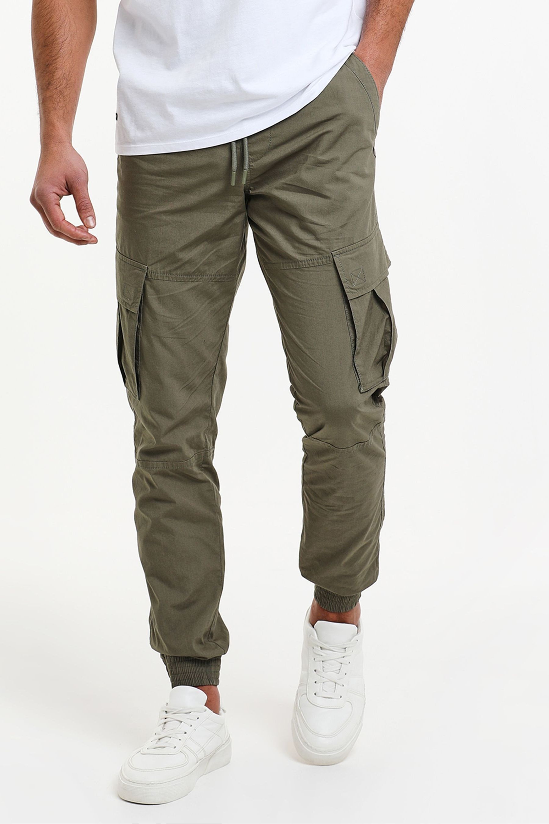 Green cuffed pants discount