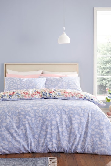 Bianca Pink Olivia Floral Cotton Duvet Cover Set