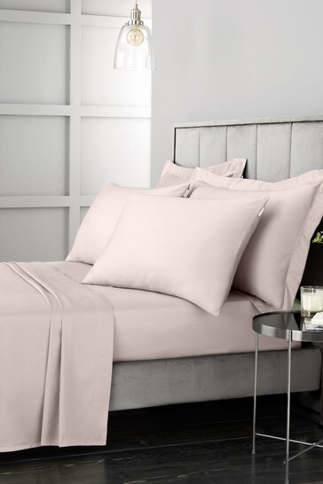 Bianca Blush Pink 400 Thread Count Cotton Sateen Flat Sheet