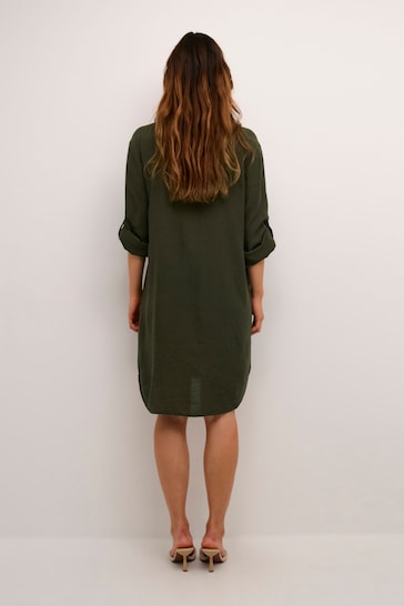 Kaffe Green Milia Mid-Thigh Length Shirt Dress